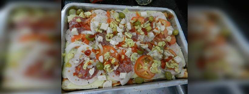 Pizza de pão de forma