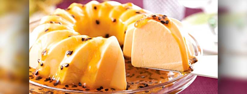 Pudim de maracujá e soja