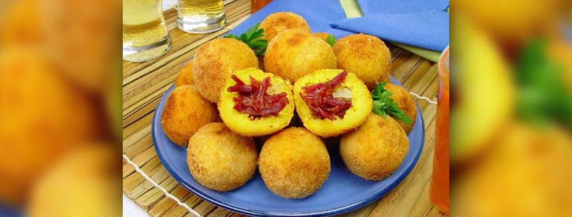 bolinho de abobora com carne seca