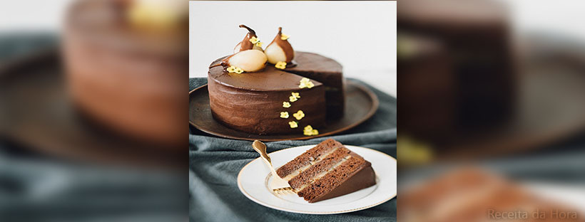 Bolo de nutella com ganache