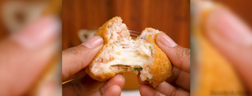 Receita de Bolinho de arroz com mortadela