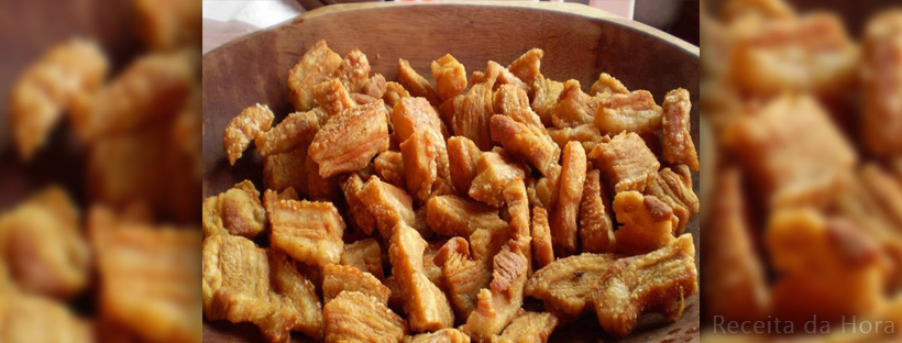 Receita de torresmo sequinho e sem estouro