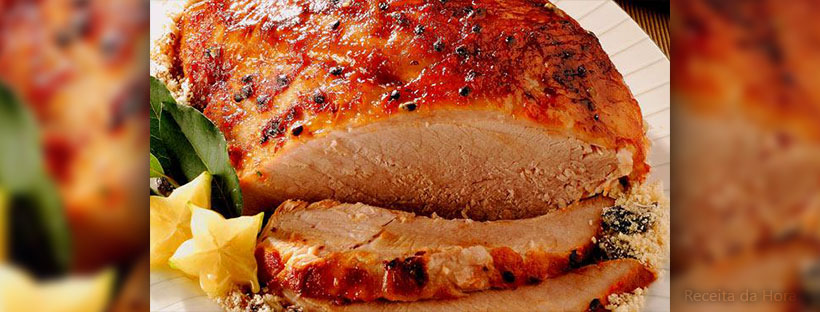 pernil de natal ao molho de laranja