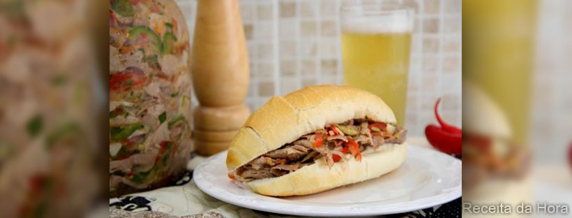 Lagarto em conserva para comer com pão